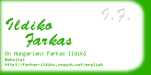 ildiko farkas business card